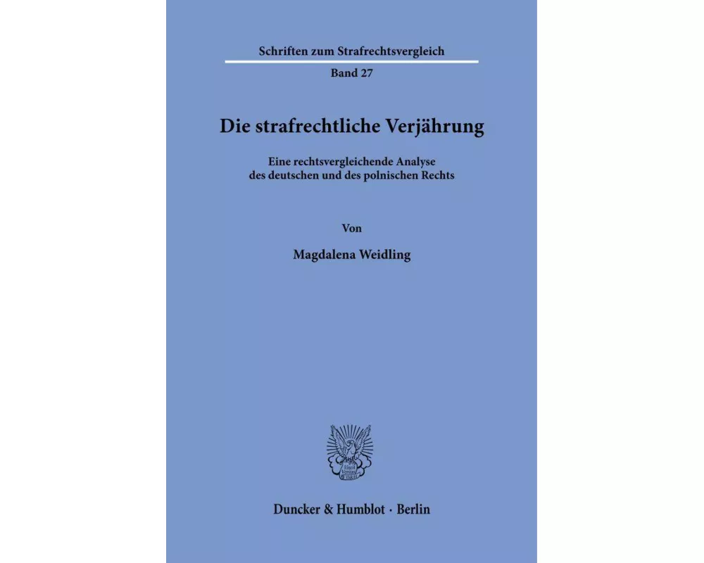 Die strafrechtliche Verjährung