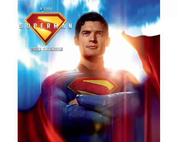 Dc Comics Superman Movie 2026 Square Calendar