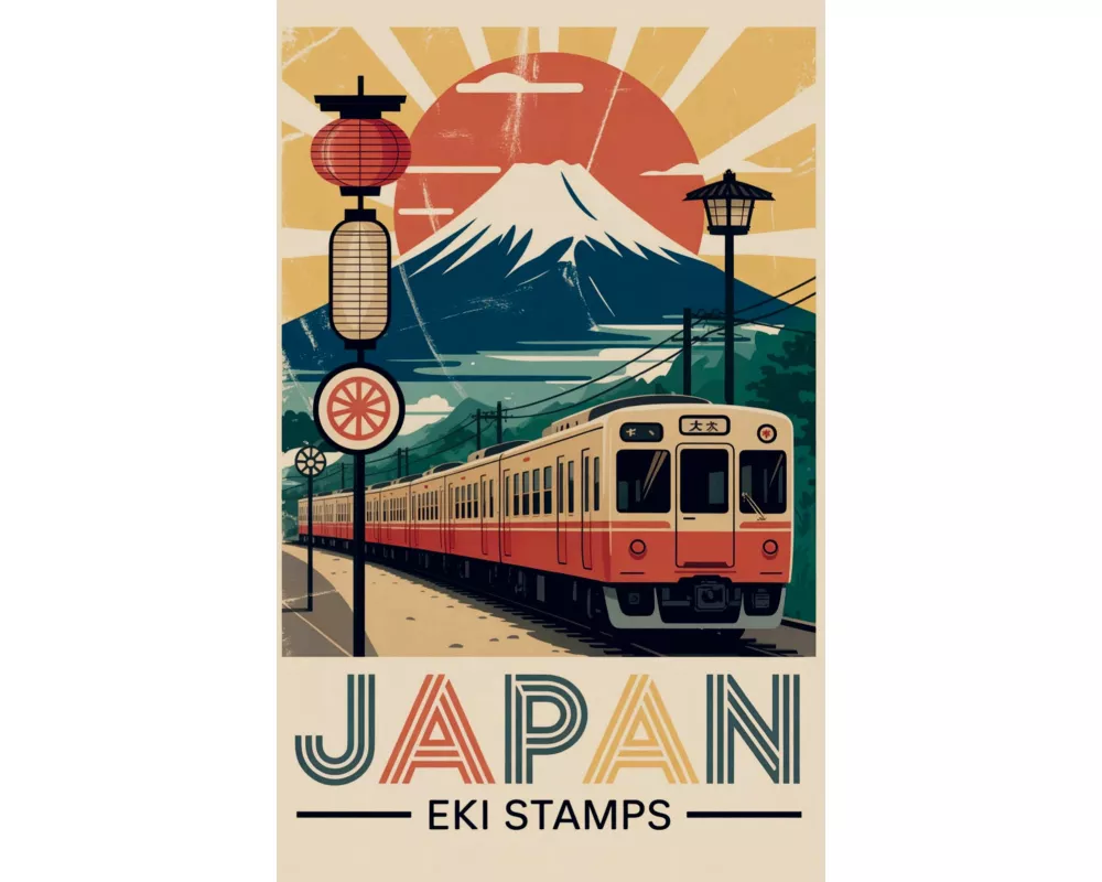 Japan EKI Stempel Buch: Sammle EKI Stempel und gestalte einzigartige Erinnerungen an deine Reise | EKI Stamp Book | Zugmotiv