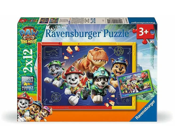 Kinderpuzzle 2x12 Teile - Paw Patrol 3 Dino Movie