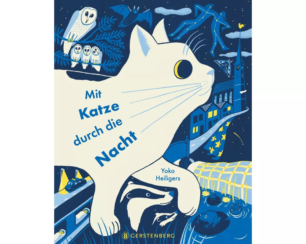 Mit Katze durch die Nacht