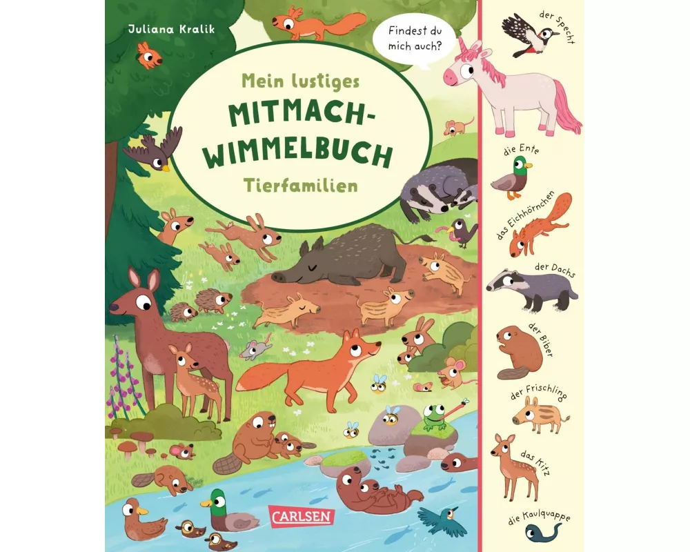 Mein lustiges Mitmach-Wimmelbuch: Tierfamilien