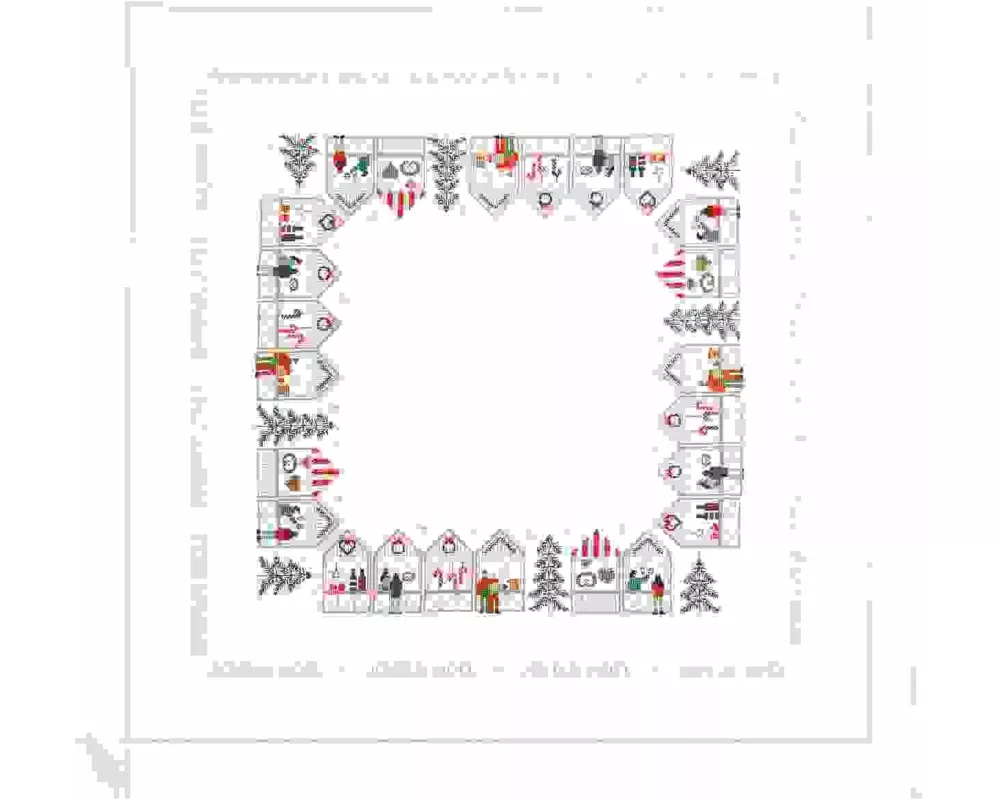 Stickpackung Gezählter Kreuzstich, Decke Weihnachtsmarkt