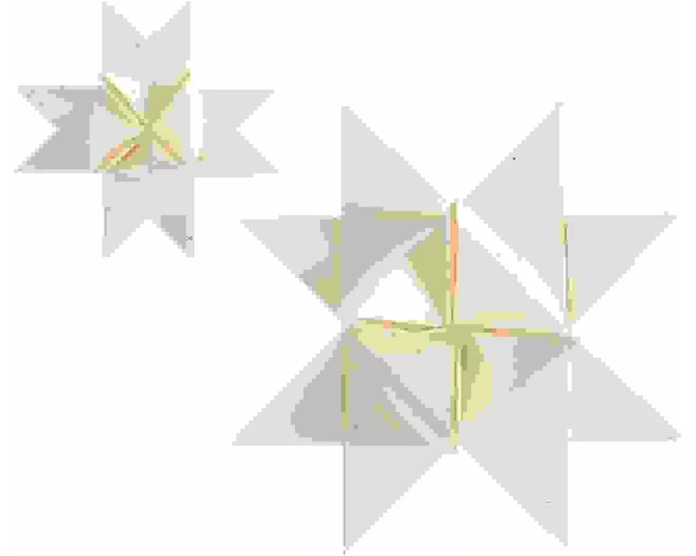 Fröbelsterne mit Recyclingpapier, Elfenbein FSC MIX