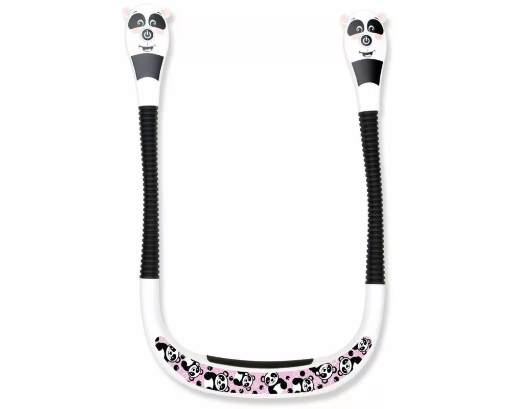 Neklite Pals (Panda) Premium Duo-Leselicht zum Umhängen - wiederaufladbar - mit vielen Einstellungen