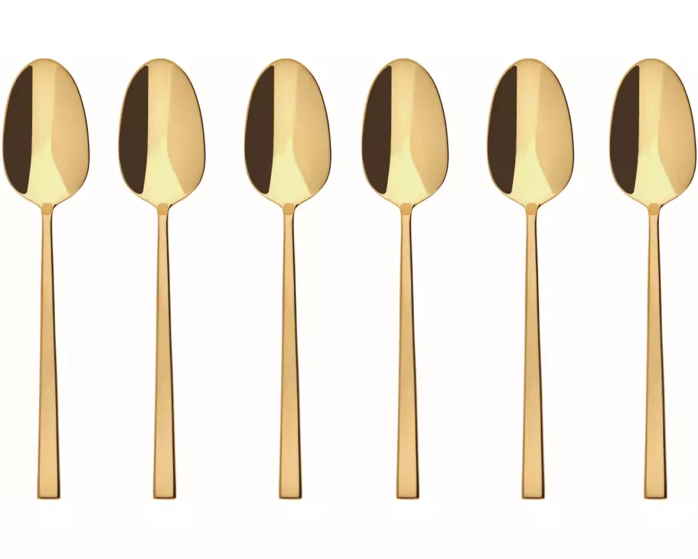 Sambonet Espressolöffel Rock 6 Stück, Gold
