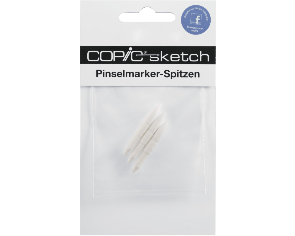 COPIC Ersatzspitze Sketch 21075SB Super Brush, 3 Stück