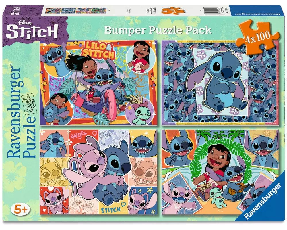 Ravensburger Puzzle Disney Stitch 4 x 100 Teile