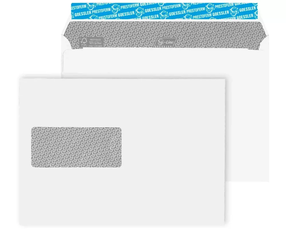 Goessler Couvert mit Fenster G-Line Pure C5, Links, 500 Stück