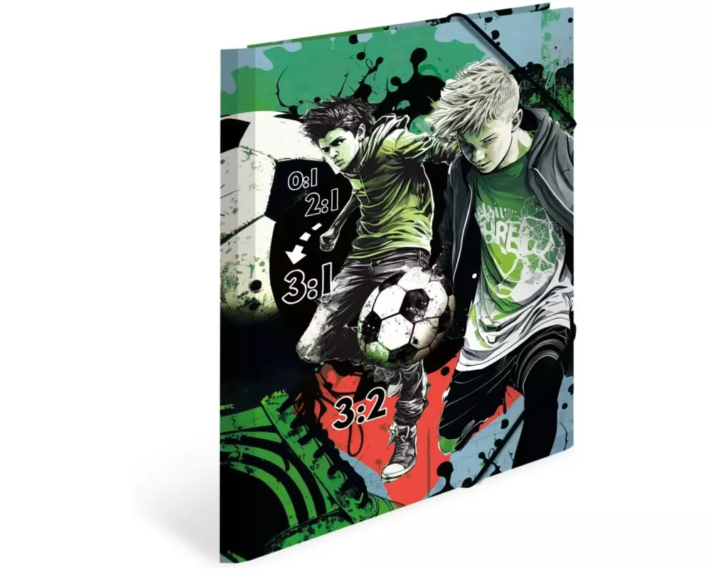 HERMA Gummibandmappe Street Soccer A4, Karton, mit Innendruck