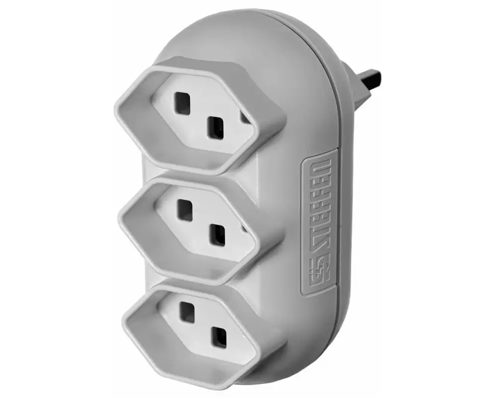 STEFFEN Mehrfachstecker Strong 3x T23, Weiss