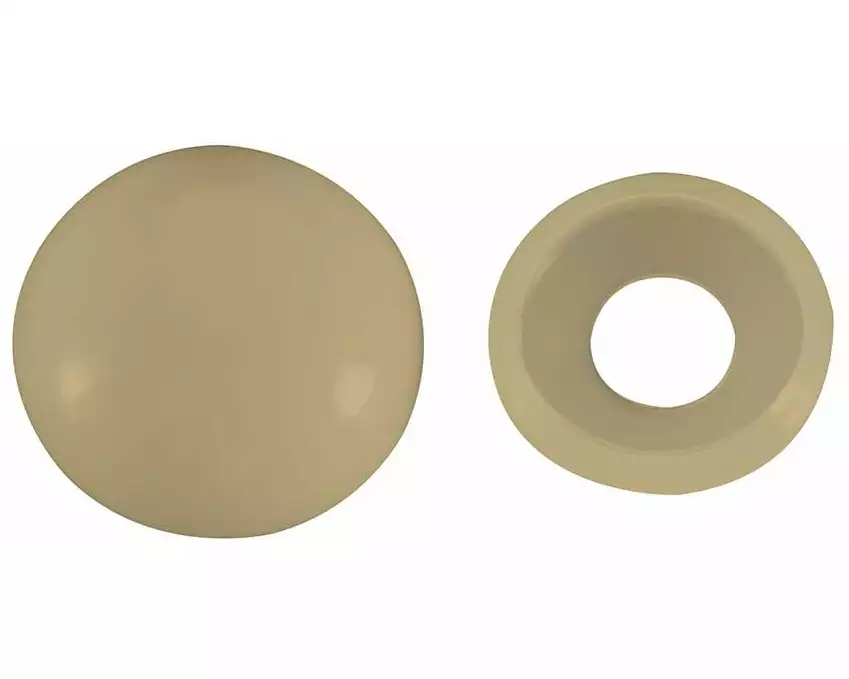 FTM Abdeckkappen 2-teilig, Beige, 15 x 5 mm, 8 Stück