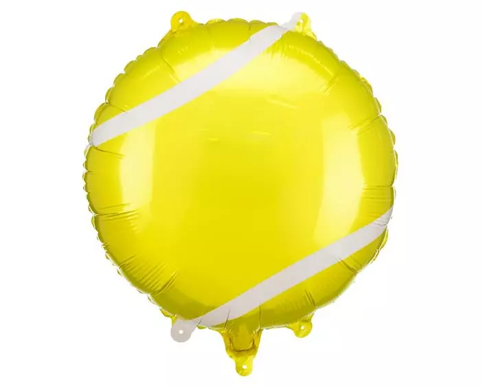 Partydeco Folienballon Tennisball, Gelb, 35 x 35 cm, 1 Stück