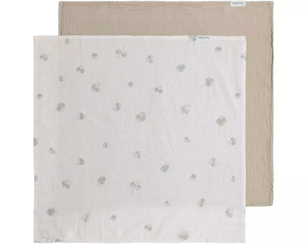 baby's only Pucktuch Tender Beige/Clover, 115 cm x 115 cm