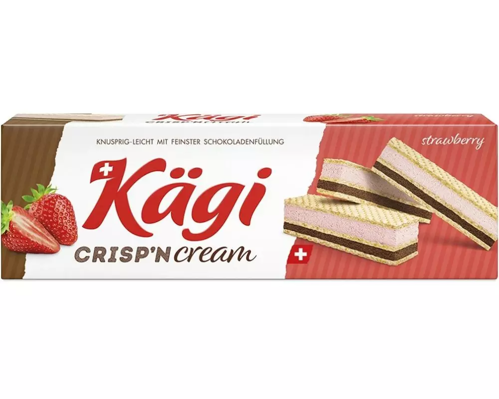 Kägi fret Schokoladenriegel Crisp'n Cream Strawberry 148 g