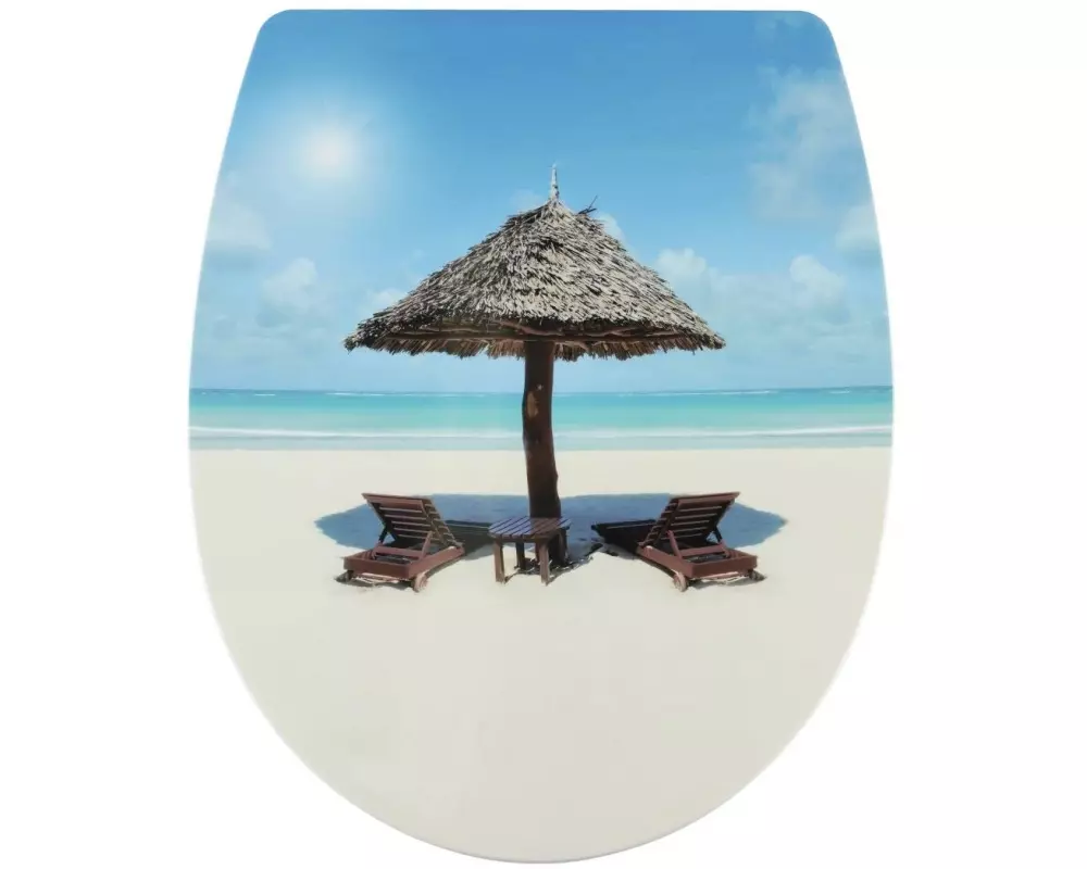 diaqua Toilettensitz Beachlife Blau/Weiss