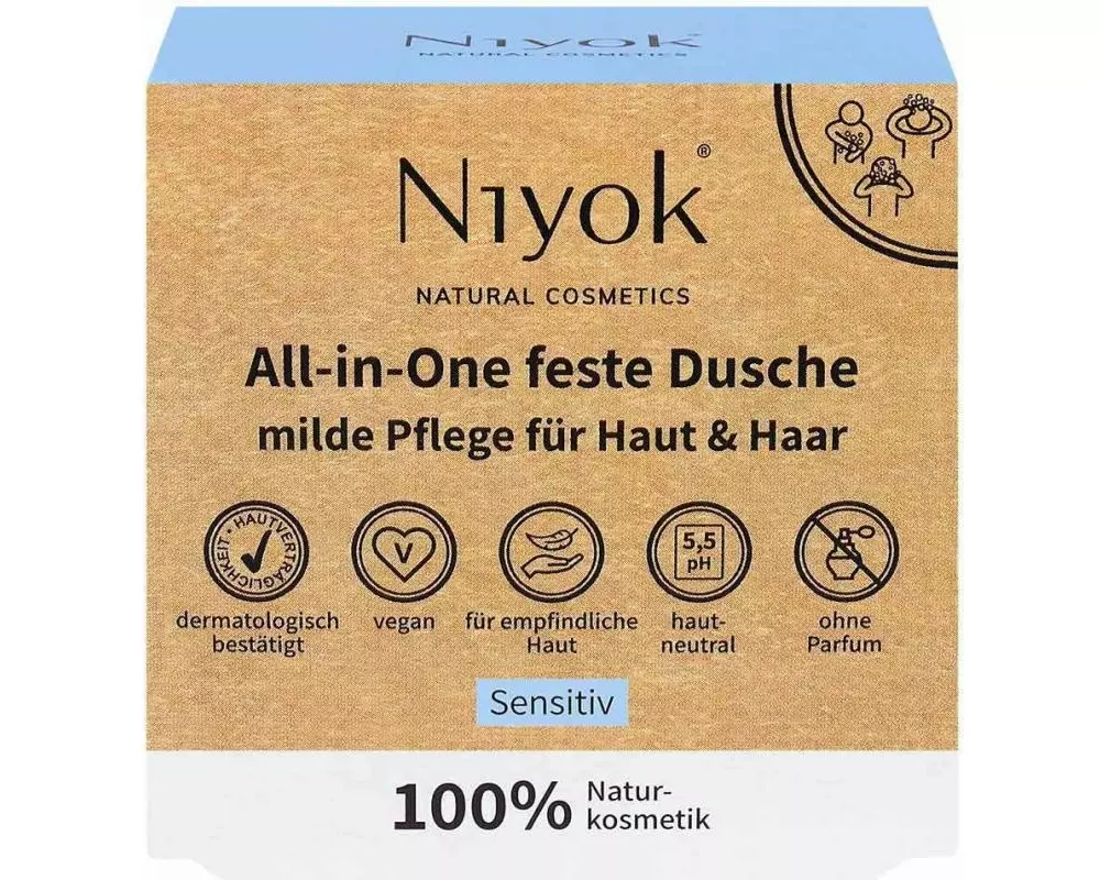 Niyok Feste Dusche all-in-one Sensitiv 80 g