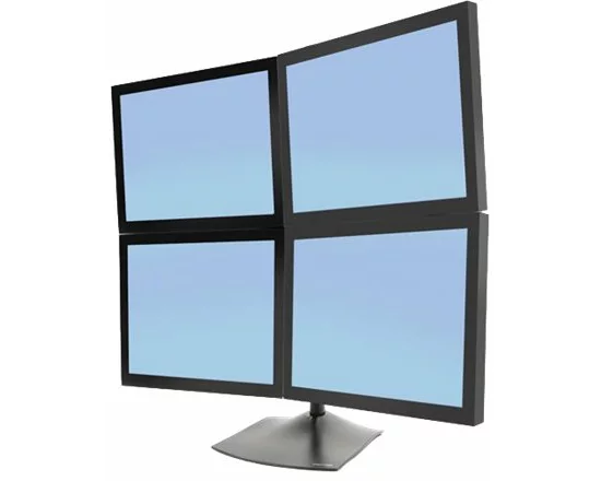ERGOTRON desk stand, DS100 Quad, 24 inch, 14kg, VESA 75x75+100x100mm, rotate