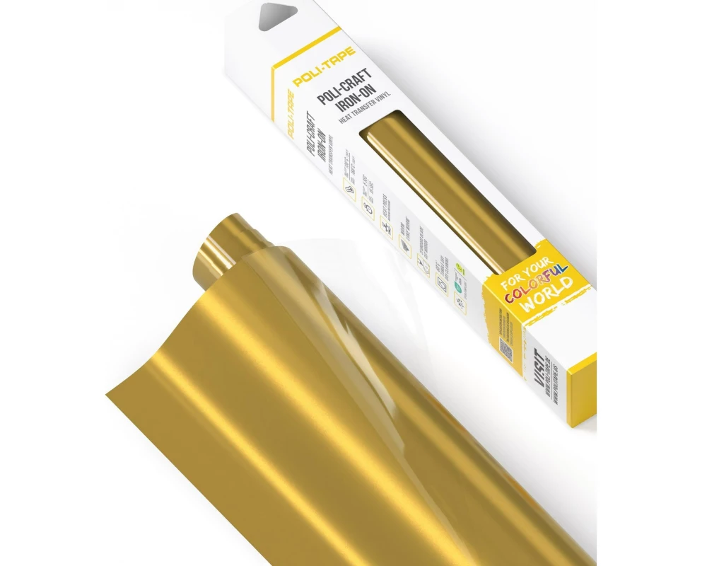 Poli-Tape Aufbügelfolie Poli-Flex turbo, 30.5 x 122 cm, Gold
