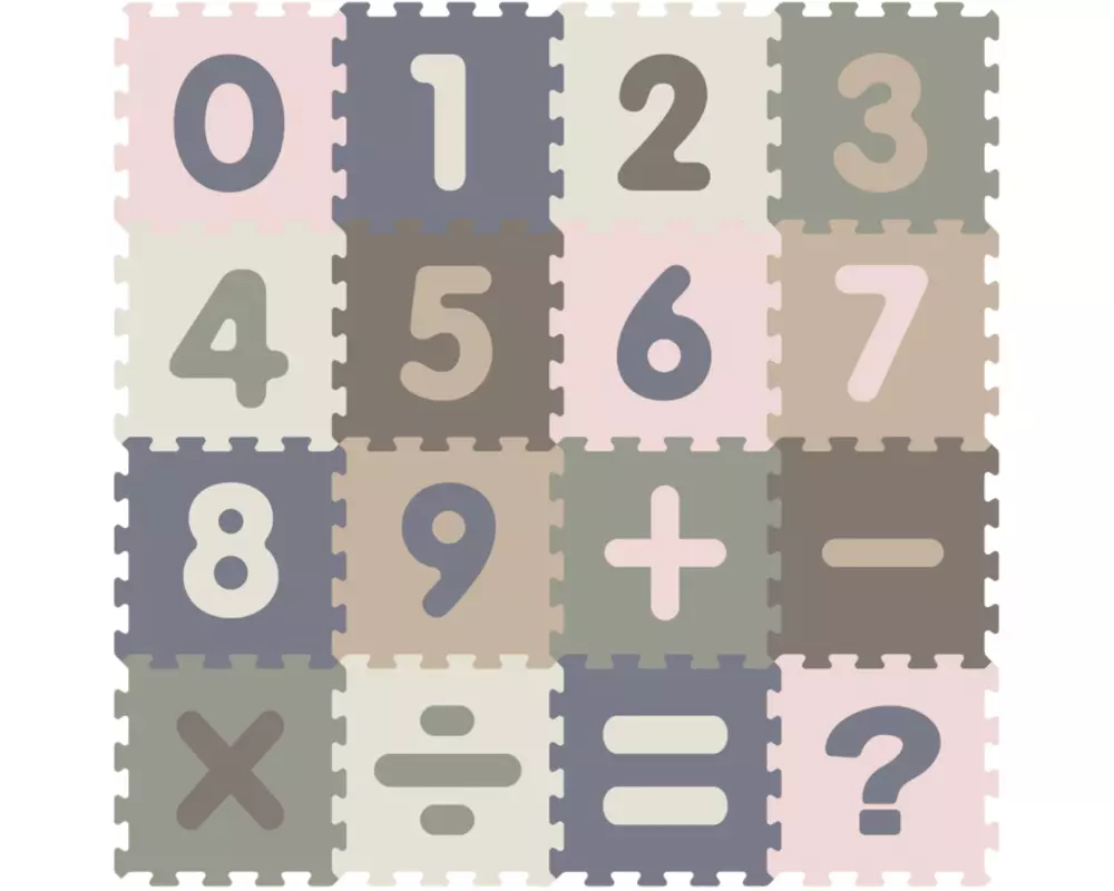 Tadu Puzzlematte Mero, 120 x 120 x 1 cm, Rosa/Taupe