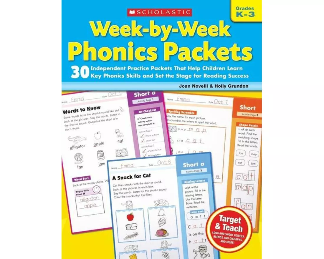 Week-By-Week Phonics Packets: Grades K-3