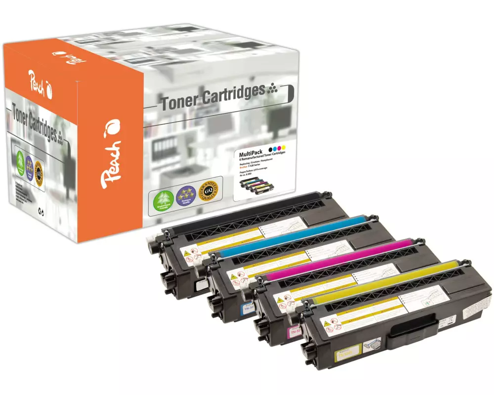 Peach Tonerset Brother TN-328 BK, C, M, Y