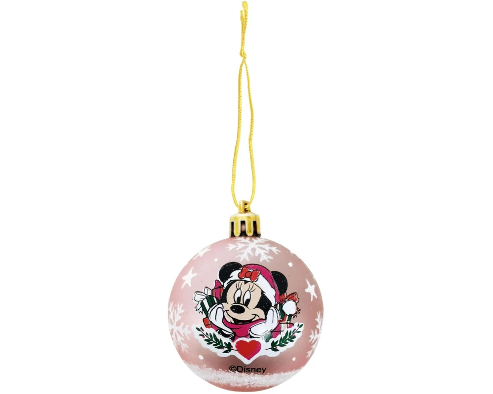 Arditex Weihnachtskugel 6 Stück, Ø 8 cm, Rosa, Minnie