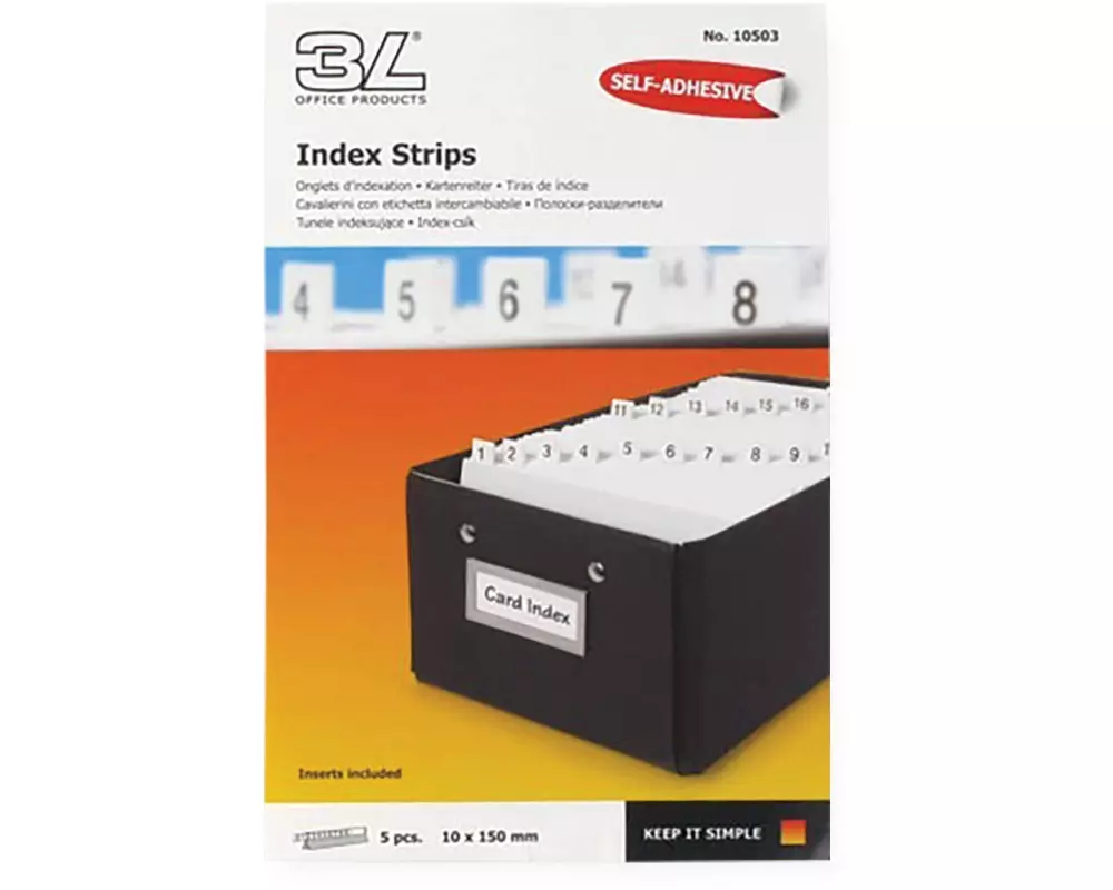 3L Page Marker Weiss, 5 Stück