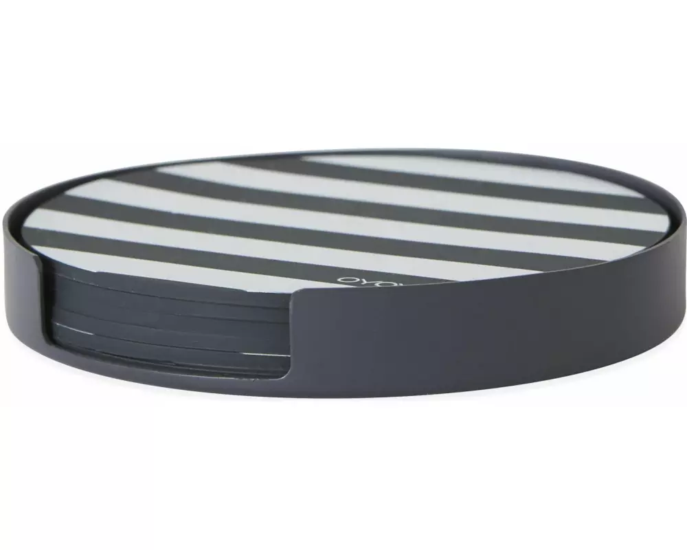 OYOY Glasuntersetzer Oka Ø 9.4 cm, Anthrazit