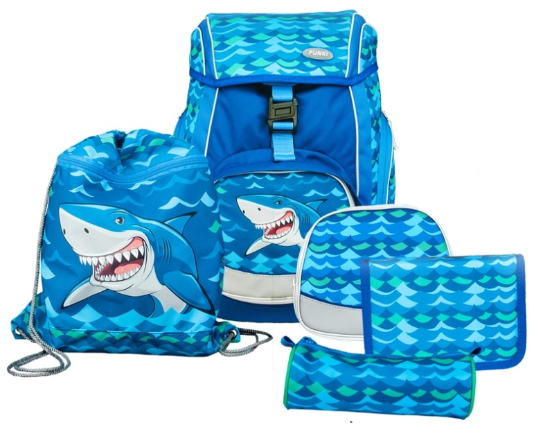 FUNKI Flexi-Bag Set Big Shark 6040.606 blau 5-teilig