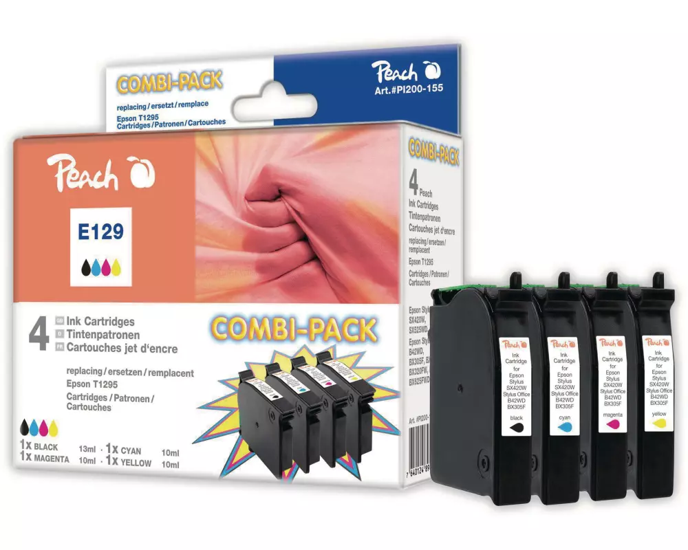 Peach Tintenset Epson T1294 C/M/Y/BK