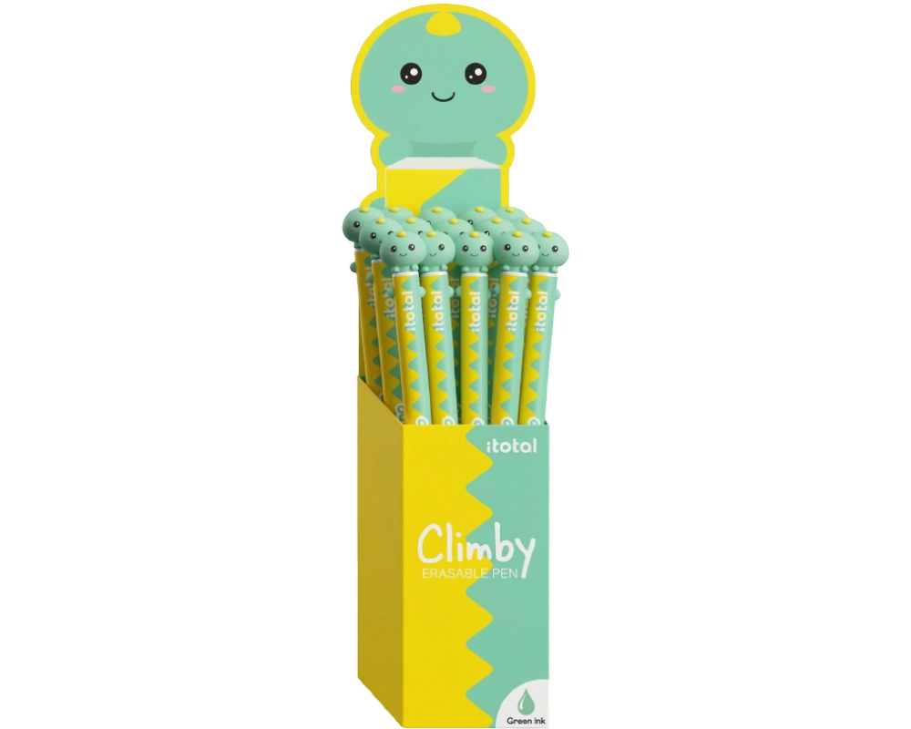I-TOTAL Gelschreiber Climby 0.7mm XL3604 Hello Dino, grün, radierbar