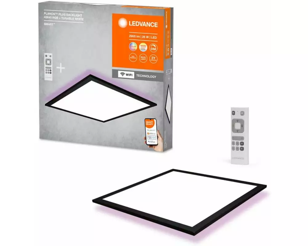 Ledvance LED-Panel SMART+ Planon Plus Backlight 45x45cm, RGBTW, sw