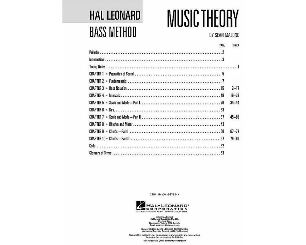 Music Theory for Bassists Everything You Ever Wanted to Know But Were Afraid to Ask - Book/Online Audio