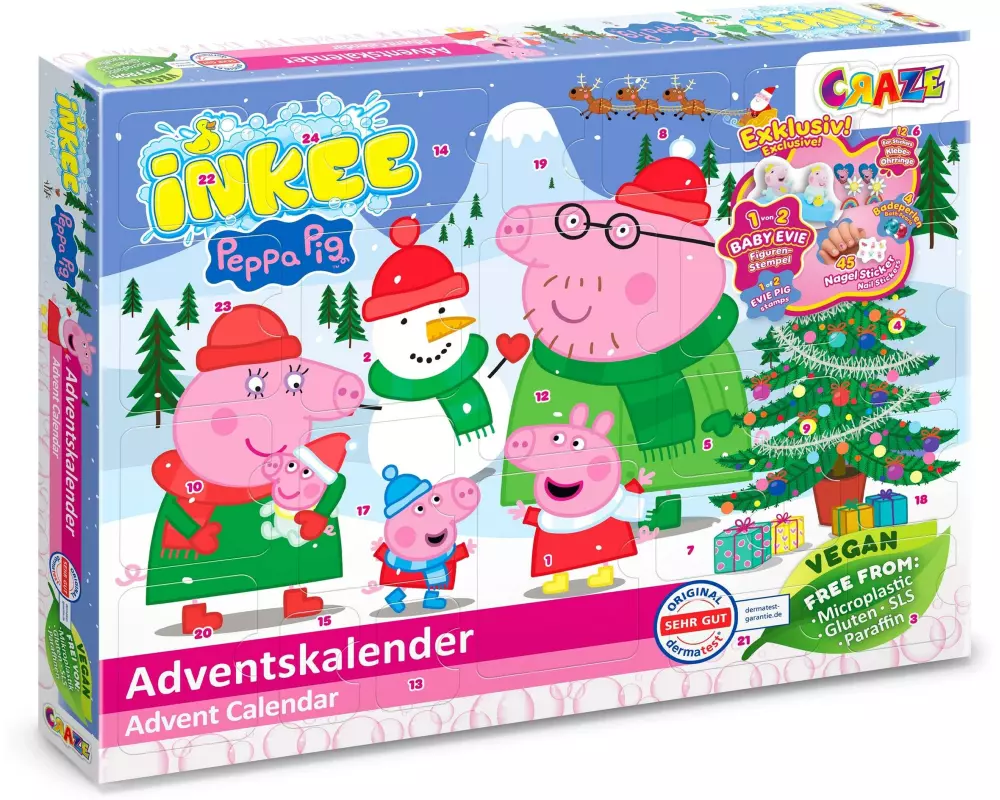 Craze Adventskalender Inkee Peppa Pig Badezusatz