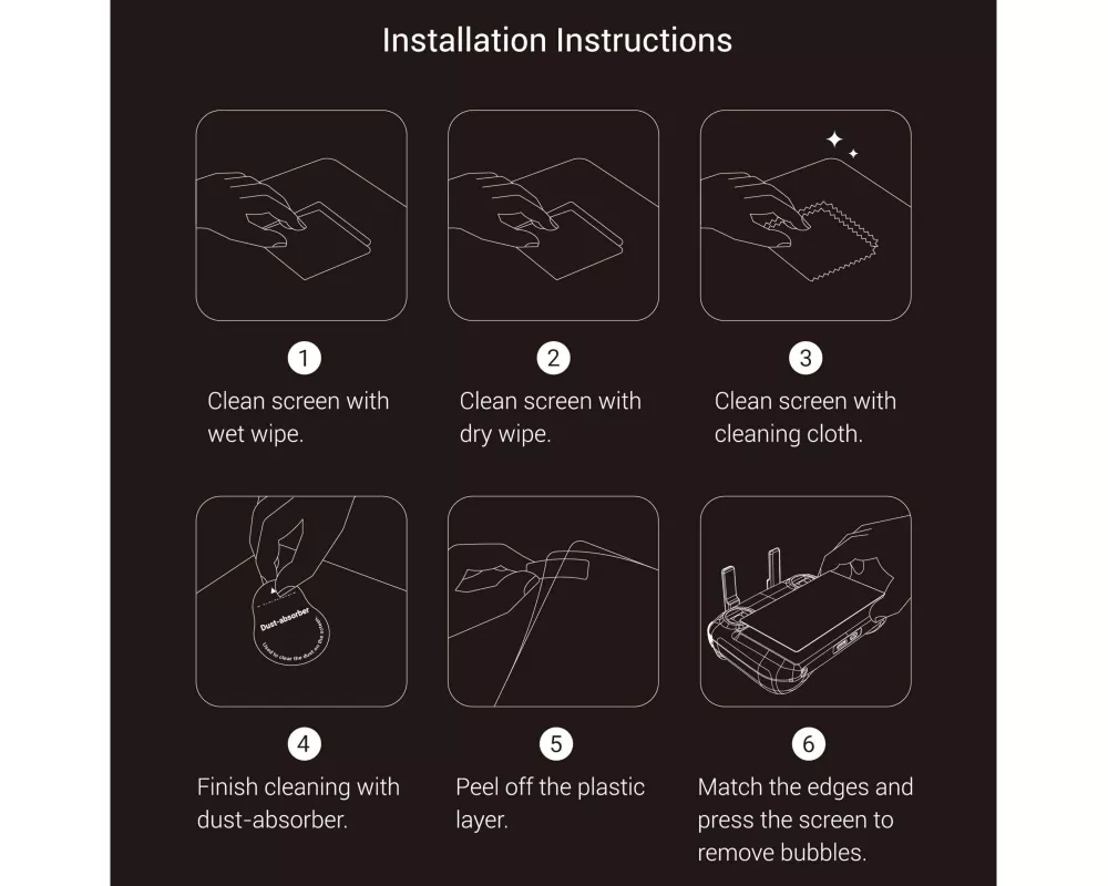 Smallrig Bildschirmschutz HD Screen Protector Kit for DJI RC / RC 2