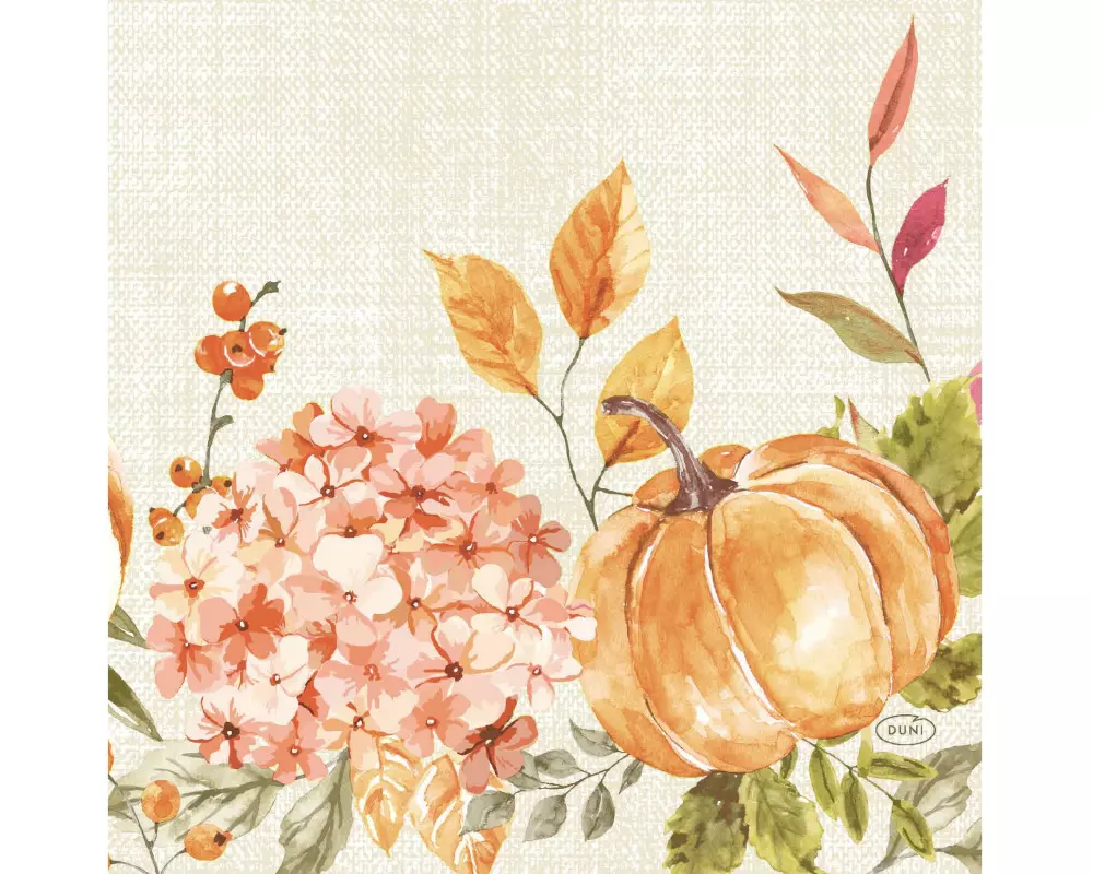 Duni Papierservietten Spicy Pumpkin 33 cm x 33 cm, 50 Stück