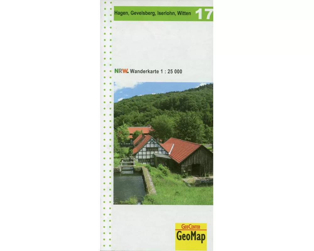 Hagen, Gevelsberg, Iserlohn, Witten Blatt 17, topographische Wanderkarte NRW