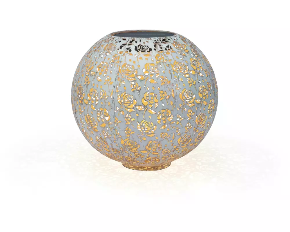 STT Windlicht Solar Antic Ball Baccara Ø 30 cm, White