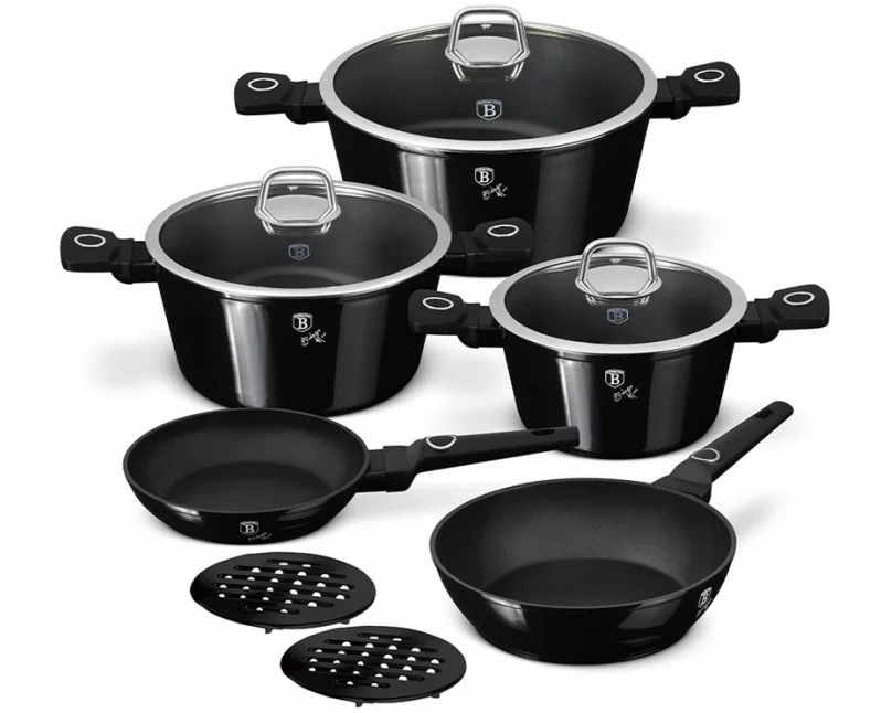 Berlinger Haus 10-teiliges Kochgeschirr-Set Black Vantage Collection