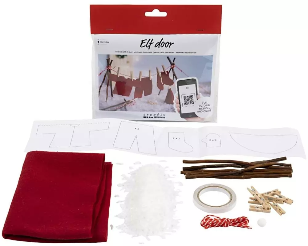 Creativ Company Mini-Utensilien Wichteltür Szene Kleider Aufhängen