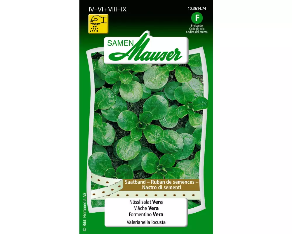 Samen Mauser Saatband Urban Gardening Nüsslisalat Vera
