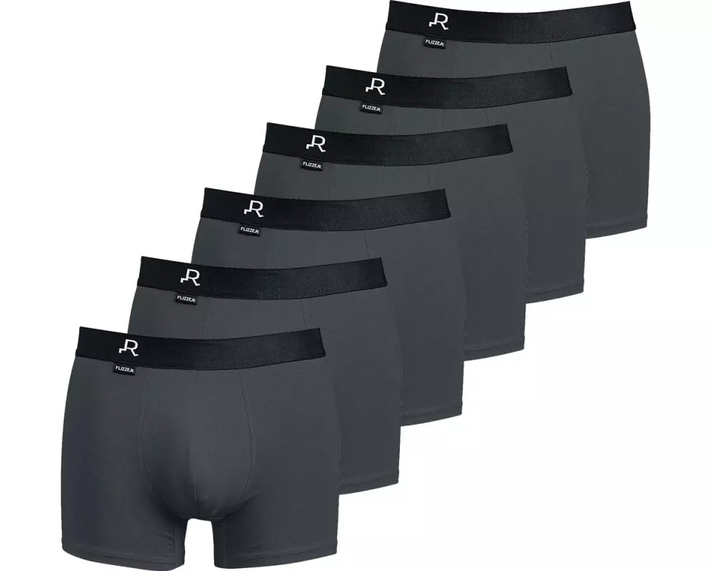 FLIZZER Unterhosen Trunk Der Macho 6er Pack Grau, XL