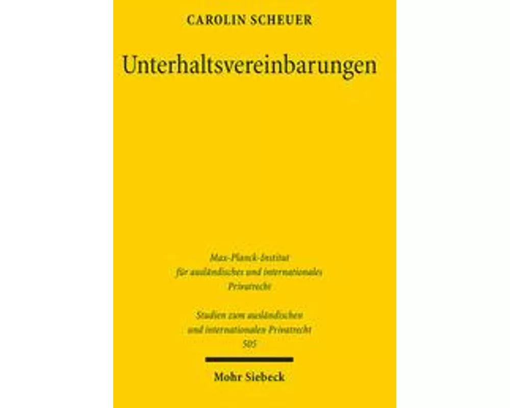 Unterhaltsvereinbarungen