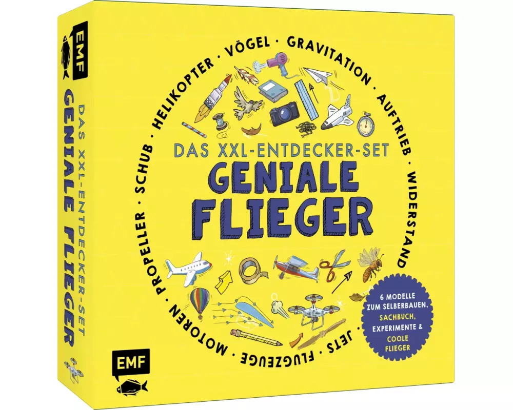 Das XXL-Entdecker-Set – Geniale Flieger: 6 Modelle zum Selberbauen, Sachbuch, Experimente und faszinierende Flugmaschinen