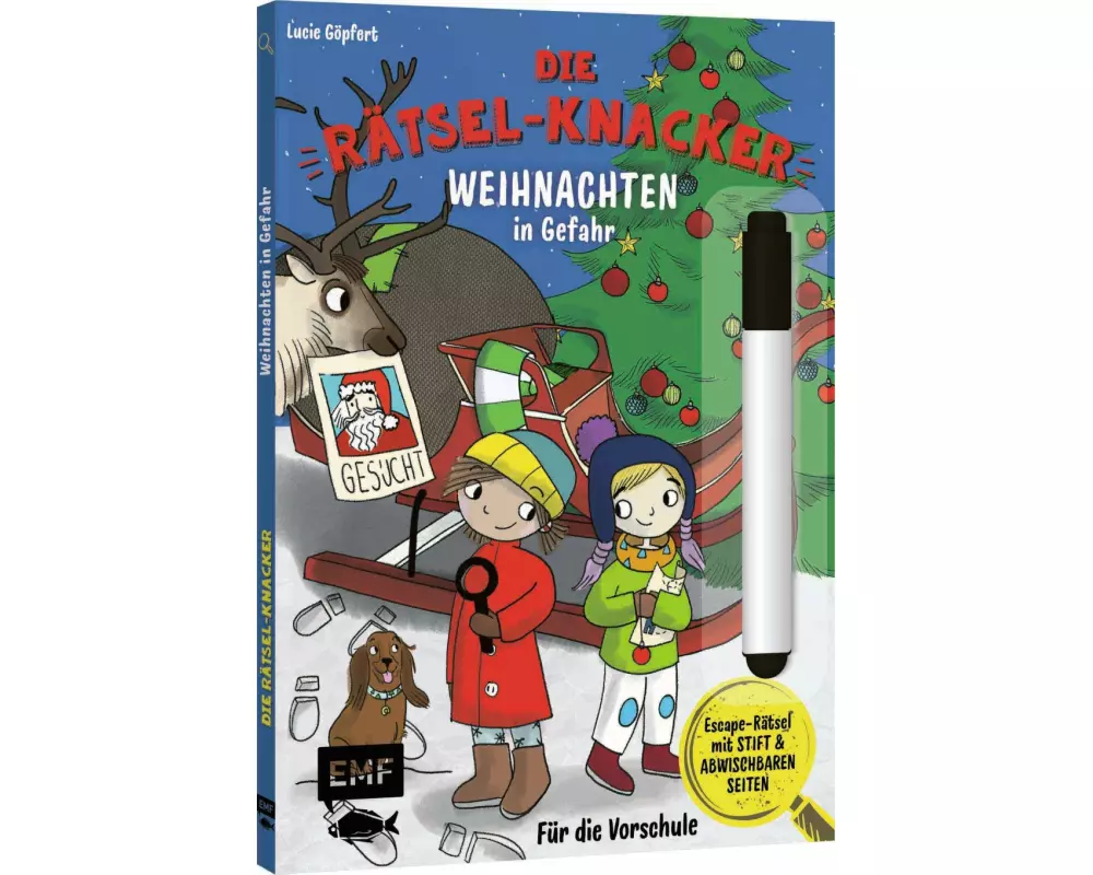 Die Rätsel-Knacker – Weihnachten in Gefahr (Buch mit abwischbarem Stift)