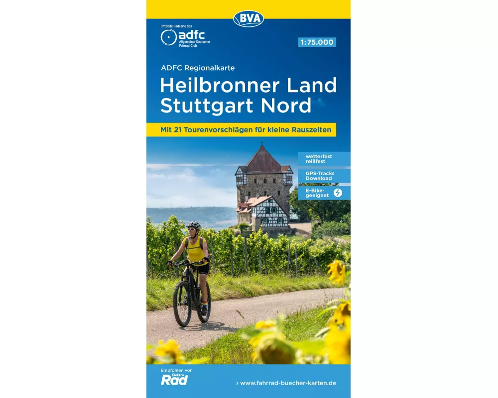 BVA ADFC Regionalkarte Heilbronner Land - Stuttgart Nord 1:75.000