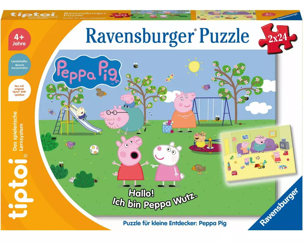 tiptoi Puzzle für kleine Entdecker: Peppa Pig - 2x24 Teile
