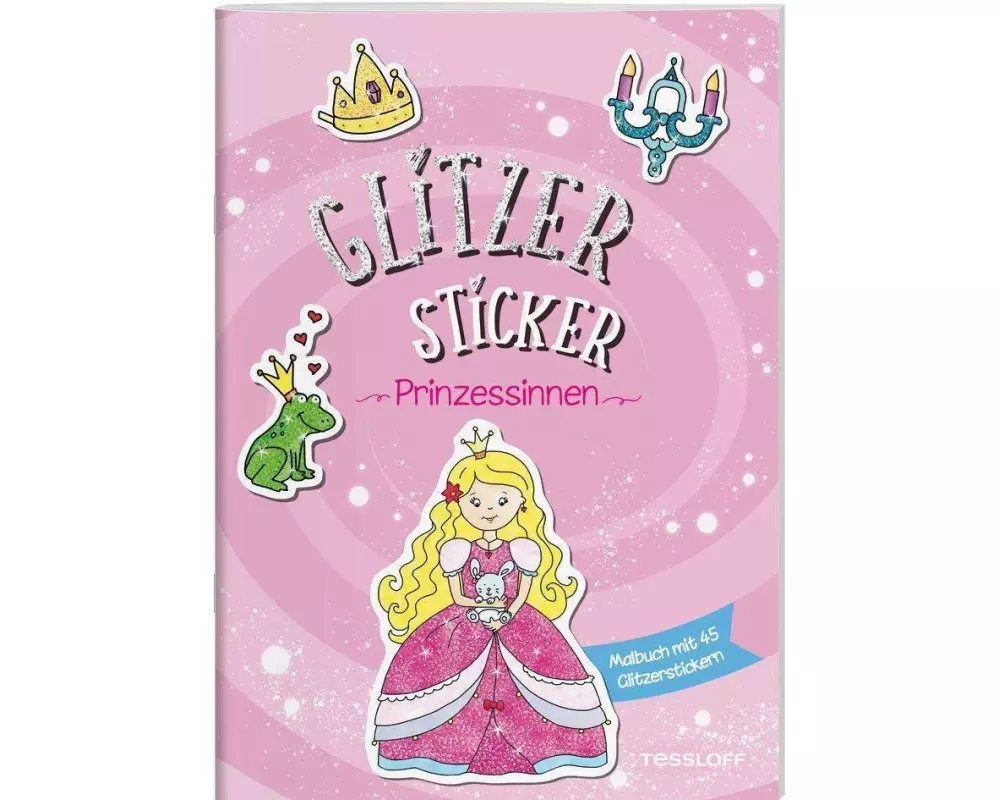 Glitzer Sticker Malbuch. Prinzessinnen