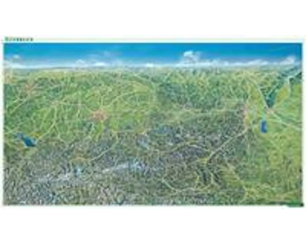 Österreich Panoramakarte, Sommer / Winter, Poster, Plano in Rolle, freytag & berndt